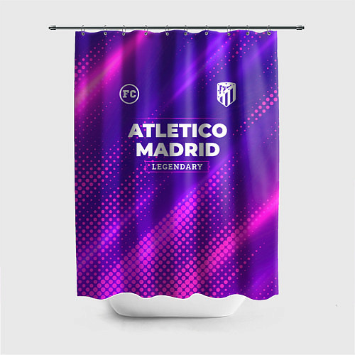Шторка для ванной Atletico Madrid legendary sport grunge / 3D-принт – фото 1