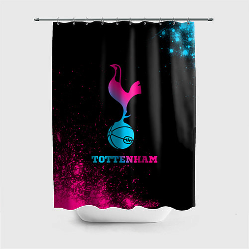 Шторка для ванной Tottenham - neon gradient / 3D-принт – фото 1