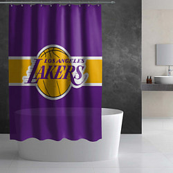 Шторка для душа LA Lakers NBA, цвет: 3D-принт — фото 2