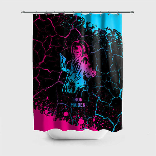 Шторка для ванной Iron Maiden - neon gradient / 3D-принт – фото 1