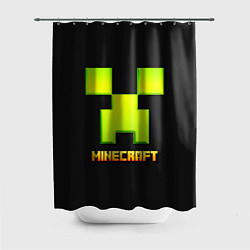 Шторка для душа Minecraft: neon logo, цвет: 3D-принт