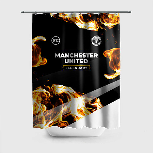 Шторка для ванной Manchester United legendary sport fire / 3D-принт – фото 1