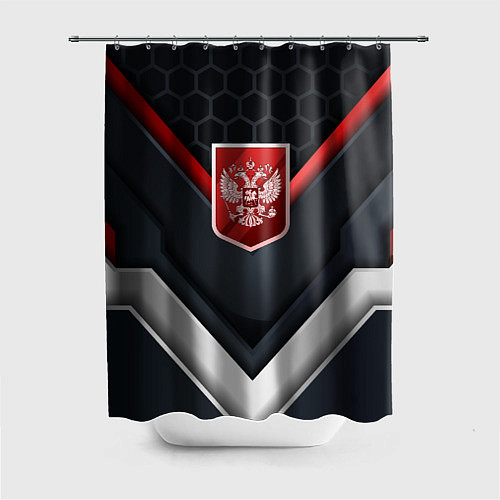 Шторка для ванной Красный герб России / 3D-принт – фото 1