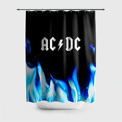 Шторка для душа AC DC blue fire, цвет: 3D-принт