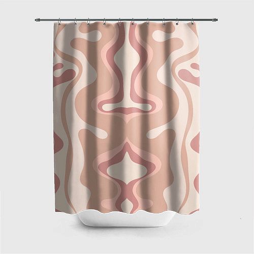 Шторка для ванной Линии абстрактные цветные / 3D-принт – фото 1
