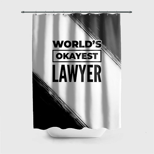 Шторка для ванной Worlds okayest lawyer - white / 3D-принт – фото 1