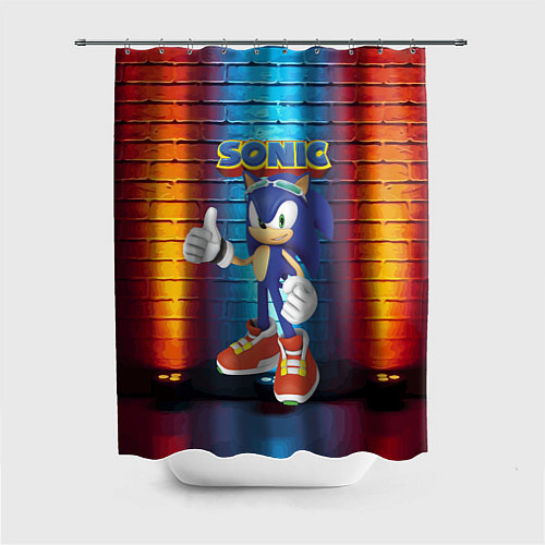 Шторка для ванной Sonic - Hedgehog - Video game - жест / 3D-принт – фото 1