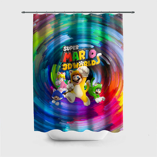 Шторка для ванной Super Mario 3D World - Nintendo - Team of heroes / 3D-принт – фото 1