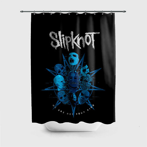 Шторка для ванной Slipknot - pentagram / 3D-принт – фото 1