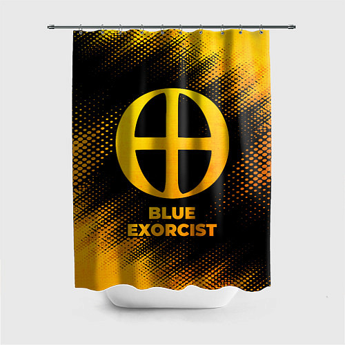 Шторка для ванной Blue Exorcist - gold gradient / 3D-принт – фото 1