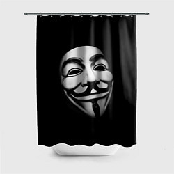 Шторка для ванной Маска анонимуса - Гай Фокс