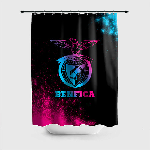 Шторка для ванной Benfica - neon gradient / 3D-принт – фото 1