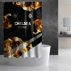 Шторка для душа Chelsea legendary sport fire, цвет: 3D-принт — фото 2