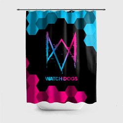 Шторка для ванной Watch Dogs - neon gradient