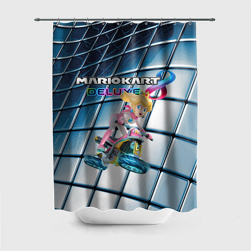 Шторка для ванной Принцесса Персик гонщица - Mario Kart 8 Deluxe / 3D-принт – фото 1