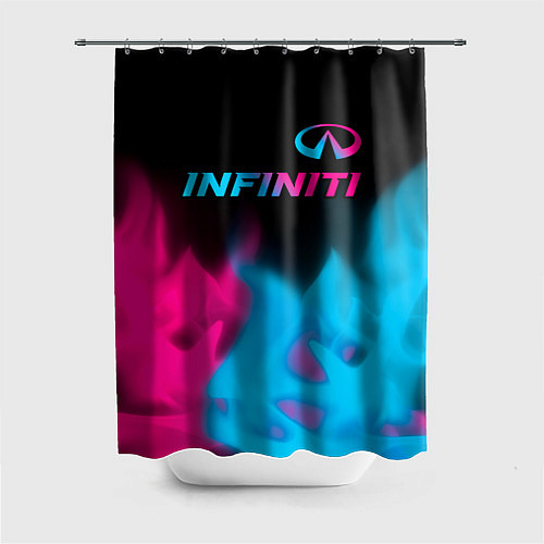 Шторка для ванной Infiniti - neon gradient: символ сверху / 3D-принт – фото 1