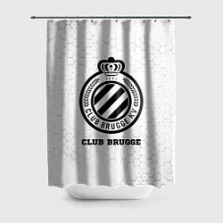 Шторка для ванной Club Brugge sport на светлом фоне