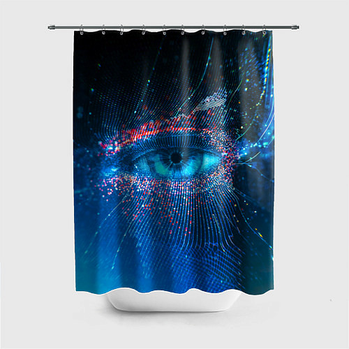Шторка для ванной Цифровой глаз / 3D-принт – фото 1