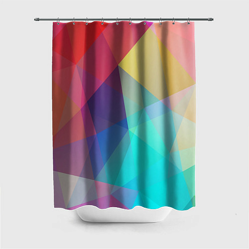 Шторка для ванной Нежный разноцветный фон / 3D-принт – фото 1