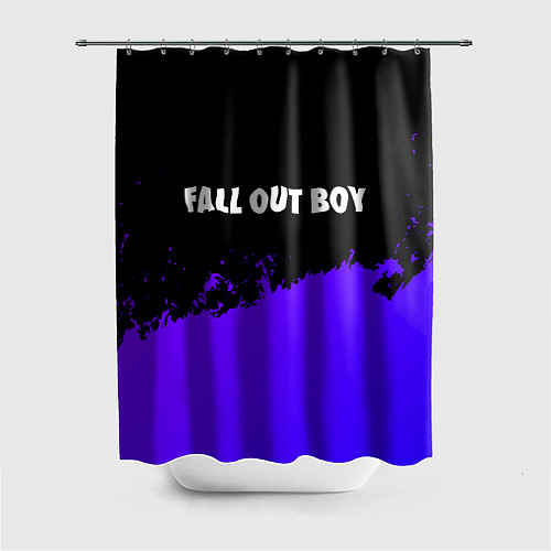 Шторка для ванной Fall Out Boy purple grunge / 3D-принт – фото 1