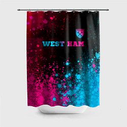 Шторка для ванной West Ham - neon gradient: символ сверху