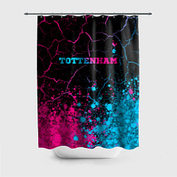 Шторка для ванной Tottenham - neon gradient: символ сверху