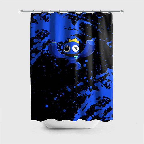 Шторка для ванной Радужные друзья: Синий / 3D-принт – фото 1