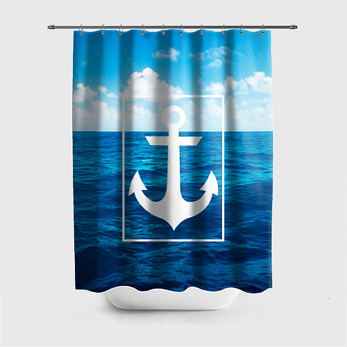Шторка для ванной Anchor - marine theme / 3D-принт – фото 1