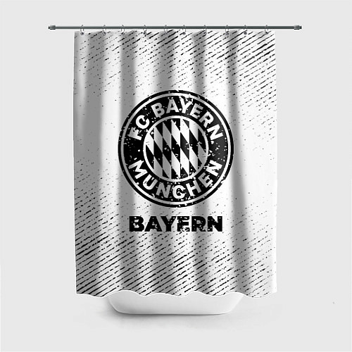 Шторка для ванной Bayern с потертостями на светлом фоне / 3D-принт – фото 1