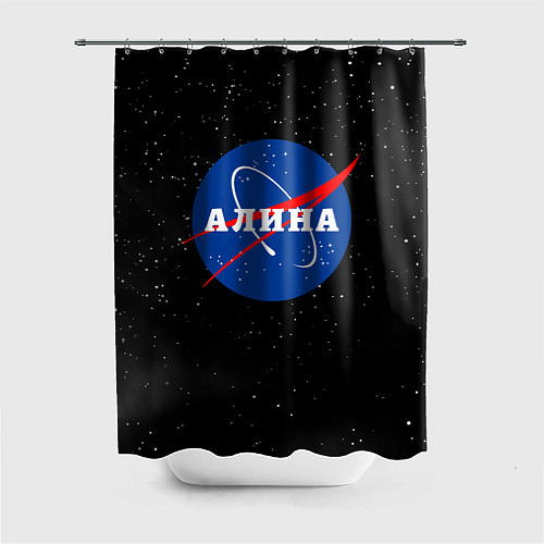 Шторка для ванной Алина Наса космос / 3D-принт – фото 1