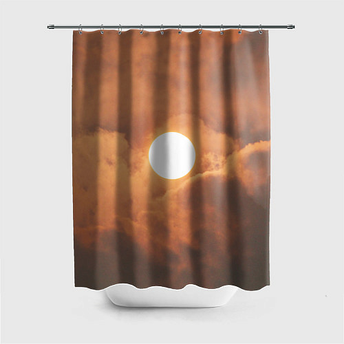 Шторка для ванной Бронзовое солнце / 3D-принт – фото 1