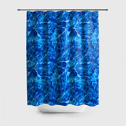 Шторка для душа Синий лёд - текстура, цвет: 3D-принт