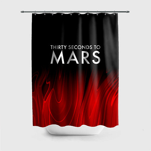 Шторка для ванной Thirty Seconds to Mars red plasma / 3D-принт – фото 1