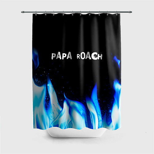 Шторка для ванной Papa Roach blue fire / 3D-принт – фото 1