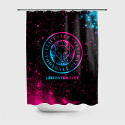 Шторка для душа Leicester City - neon gradient, цвет: 3D-принт