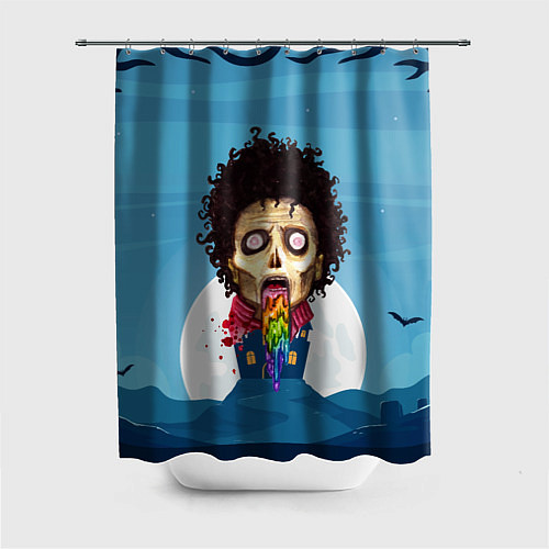 Шторка для ванной Зомби с радугой / 3D-принт – фото 1
