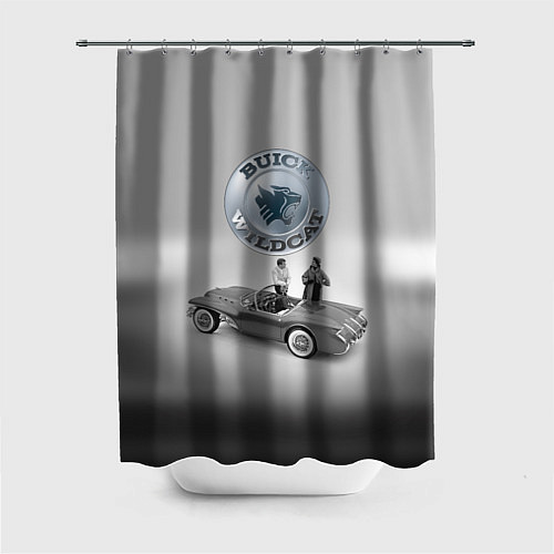 Шторка для ванной Buick Wildcat - cabriolet - Retro / 3D-принт – фото 1
