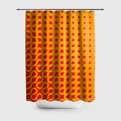 Шторка для душа Оранжевая абстракция, цвет: 3D-принт