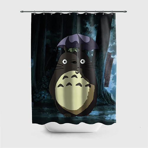 Шторка для ванной Totoro in rain forest / 3D-принт – фото 1