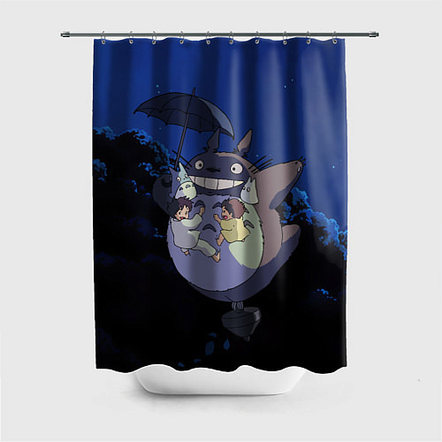 Шторка для ванной Night flight Totoro / 3D-принт – фото 1