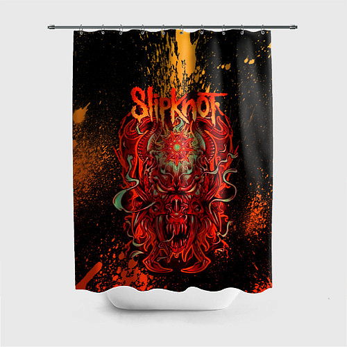 Шторка для ванной Slipknot - red monster / 3D-принт – фото 1