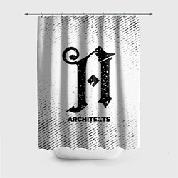 Шторка для душа Architects с потертостями на светлом фоне, цвет: 3D-принт