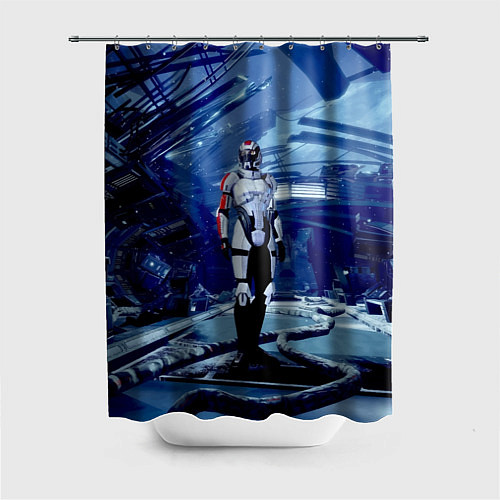 Шторка для ванной Mass Effect 2 - место гибели Нормандии / 3D-принт – фото 1