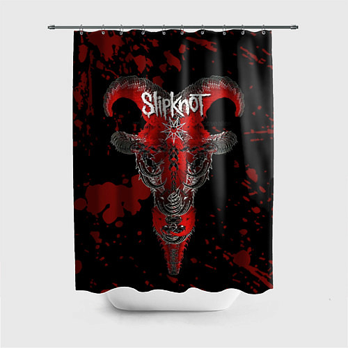 Шторка для ванной Slipknot - красный козел / 3D-принт – фото 1