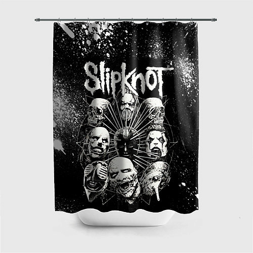 Шторка для ванной Slipknot Black / 3D-принт – фото 1