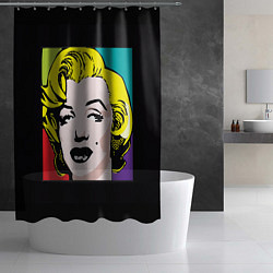 Шторка для душа Ретро портрет Мэрилин Монро, цвет: 3D-принт — фото 2