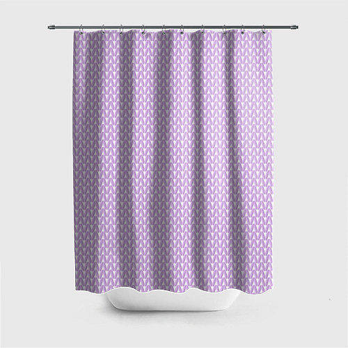 Шторка для ванной Вязаное полотно - Розовое / 3D-принт – фото 1