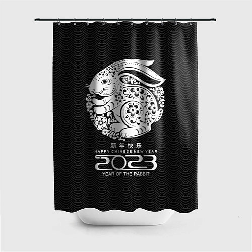Шторка для ванной Year of the rabbit, year of the rabbit, 2023 / 3D-принт – фото 1