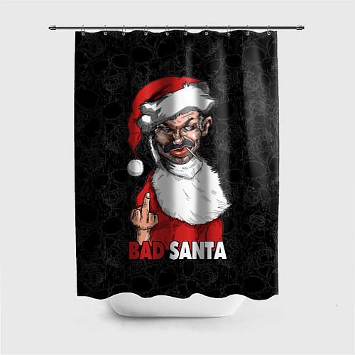 Шторка для ванной Fuck you, bad Santa / 3D-принт – фото 1