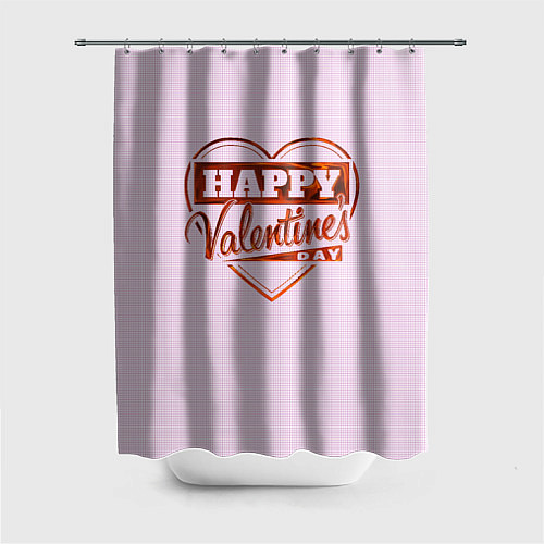 Шторка для ванной Happy Valentines Day! / 3D-принт – фото 1